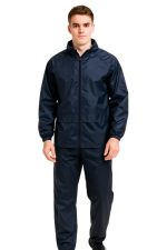 Krystle Premium Waterproof Rain Suit for Men – Jacket & Pants Set (Blue,Medium)