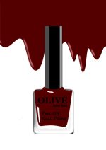 OLIVE Newyork Stunning Nail Lacquer | Chip Resistant, Quick drying nail paint | Highly Pigmented with high shine Nail polish | Shade - Maroon, Dark Red, Wine Red - Image 4