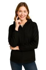 Krystle Women's Lightweight Windcheater Rain Jacket with Hood – Black(Medium) - Image 2