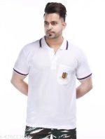 National Cadet Corps(NCC) Men Embroidered Polo Neck Cotton Blend White T-Shirt - Image 5