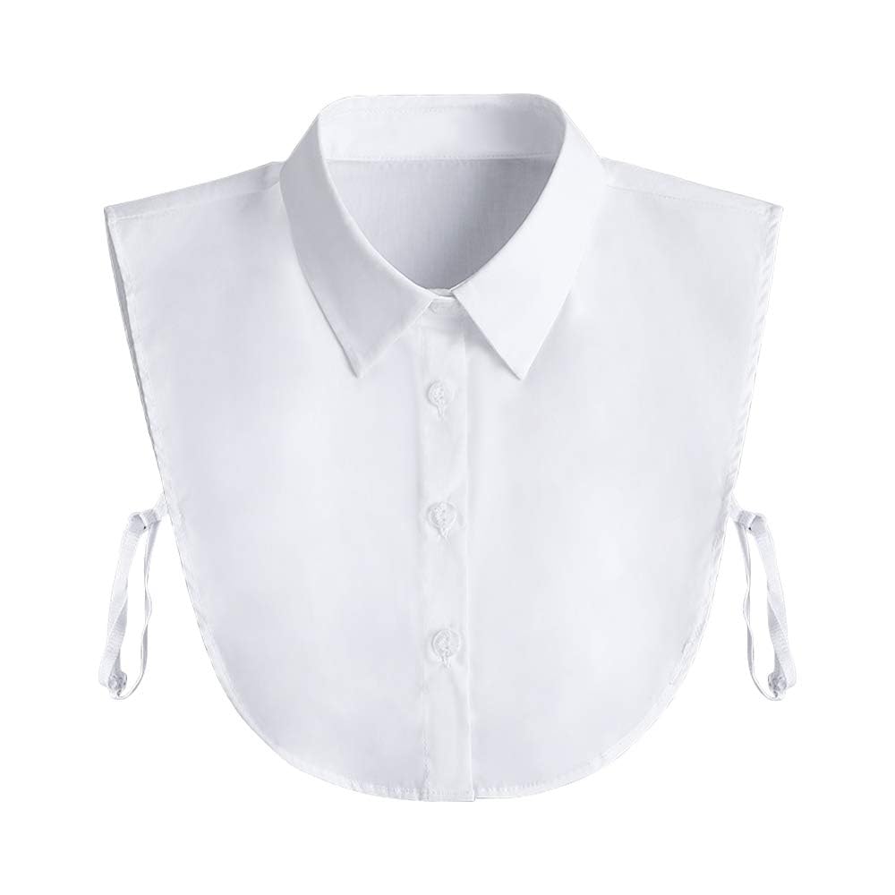 Zibuyu� Women Detachable Collar White Cotton Half Shirt Detachable False Shirt Collar Women and Girls