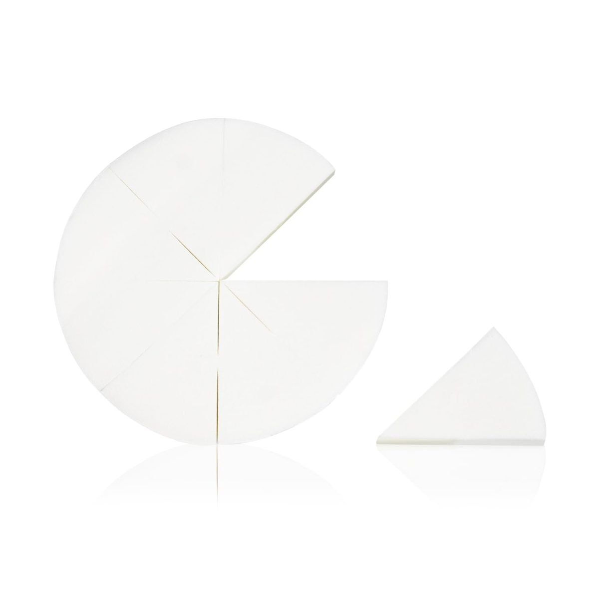 PAC Pressed Sponge (Triangle Pie) (White) (8 Pc)