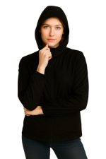 Krystle Women's Lightweight Windcheater Rain Jacket with Hood – Black(Medium) - Image 3