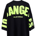 THALASI Urban Vibes Men's Black Oversized T-Shirt | Los Angeles Print T-Shirt for Men |Back Print T-Shirt for Men | Relaxed Baggy Fit | Round Neck & Half Sleeve - Image 5