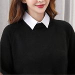 Kawn Women Detachable Collar White Cotton Half Shirt False Collar Detachable White Fake Collar Casual Style Shirt For Office Lady Girls Dickey Half Blouse - Image 2