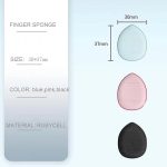 Feelhigh Mini Finger Powder Puff 6 pcs Finger Makeup finger beauty blender Sponges, Mini Soft Cosmetic Finger Puff, Perfect for Foundation, BB Cushion, Cream, Concealer - Image 3