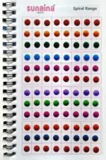 SUNAINA Spiral DOUBLESHADE Multicolour Bindi Book for Women with 1 Special Multicolour Outline Sketch Bindi Page (Fancy, Round, Plain, Matching Makeup) Forehead Multicolor Bindis (Stick ON) - Image 5
