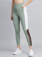 BLINKIN Women's Stretch Fit Mid Rise Stretchable Yoga Pants & Gym Pants Workout with Mesh Insert & Side Pockets (1869) - Image 3