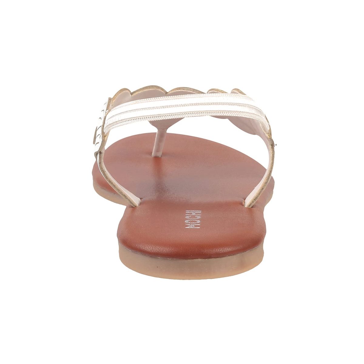Mochi Women's Faux Leather Gold Toned Fashion Sandals - Image 3