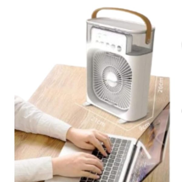 Mabron 【15 Years Warranty】 Transform your environment with the White Portable Air Conditioner Fan. Perfect forr offices, and kitchens, this USB-powered mini AC adesk fan and mini cooler_M4_Multicolor
