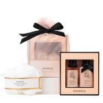 Kimirica "Nothing But Love Duo" Potli gift set | Fragnance of Gardenia and Night Blooming Jasmine | Perfect gift set | Contains Shower gel, Body Lotion, Loofah and Resuable Potli