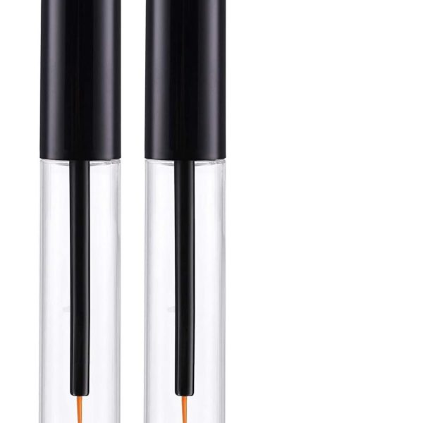 2 pcs 10ml Eyeliner Empty Bottle, eyeliner tube Empty Refillable Disposable Eyeliner Brush Applicator Eyeliner Lash
