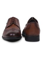 Liberty Fortune BELGIUM01E Men’s Formal Oxford Shoes - Black, Tan - Synthetic Leather Lace-Up with Cushioned Footbed - Stylish Wedding and Office Footwear - Comfortable and Lightweight - Image 7