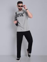 Go Devil Men’s Grey 100% Polyester Printed T-Shirt | Half Sleeve, Regular Fit Casual Wear for Men - Image 6