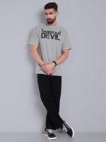 Go Devil Men’s Grey 100% Polyester Printed T-Shirt | Half Sleeve, Regular Fit Casual Wear for Men - Image 5