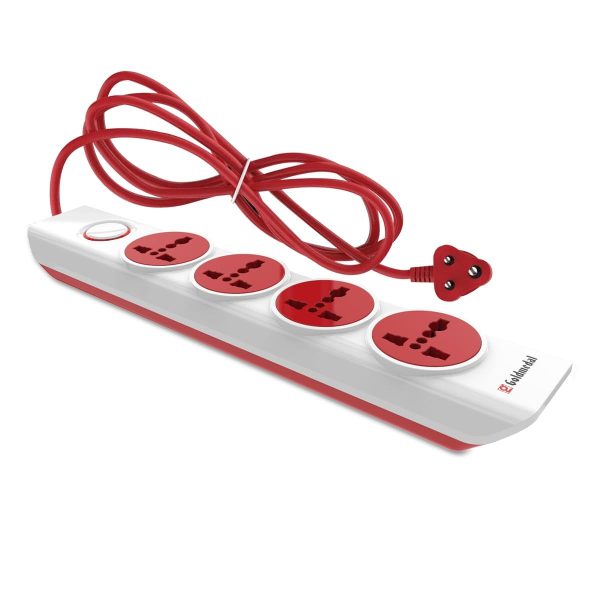 Goldmedal Curve Plus 205102 Plastic i-Design 4x1 Power Strip (White) (205103)