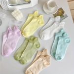 REIL RAID 7 Pairs Men & Women’s Pastel Candy Color Ankle Socks - Breathable Mesh, Heel Protection, Comfort Fit, Casual Wear Socks, Playful Sock Design, Soft Texture Socks - Image 3