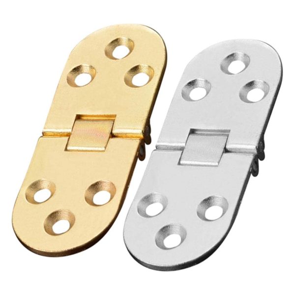 HEAVENGLOW 2Pcs Invisible Concealed Stainless Steel Cabinet Blind Hinge Gold&Silver