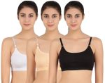 kamison INTERNATIONAL LINGERIE Women's Cotton Non-Padded Wire Free Sports Bra