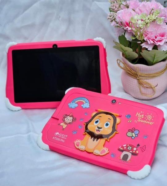 WONDERSPROUT 7 inch Android Tablet for Kids Educational Android Tablet for Kids | Parental Control Child-Friendly Apps Cartoon Lion Design with Shockproof Case (Lion Rose Pink)