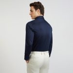 Raymond Men's Pure Cotton Solid Pattern Slim Fit Semi Cutaway Collar Full Sleeve Formal Shirt - Image 4