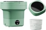 Small Portable Washing Machine, Mini Washer 9L High Capacity with 3 Modes Deep Cleaning for Underwear, Baby Clothes, or Small Items, Foldable Washing Machine for Apartments, Camping, Travel Green
