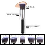 MeeTo Makeup Foundation Blend Blush Brush With Sponge Puff Combo Pack of 2 - Image 2