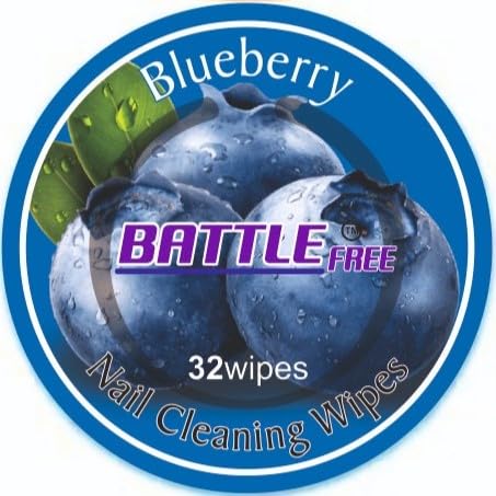 BATTLE FREE Nail Polish Remover BlueBerry Wipes, Nail Paint Remover Wipes, Wet Pads Wipes (Nail Paint Reducer)