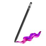 Tukzer 2in1 Universal Stylus Capacitive Pen, Fine Tip,High Sensitivity & Precision for Smartphones, Tablets, iPad, iPhone, iOS,Android,Windows & All Touch Screens Devices-Jet Black