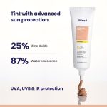 RE' EQUIL Sheer Zinc Tinted Sunscreen, 100% Mineral-Based Sunscreen UVA, UBV, & IR Protection, Water Resistant With SPF 50 PA+++ For All Skin Types, 50g - Image 3
