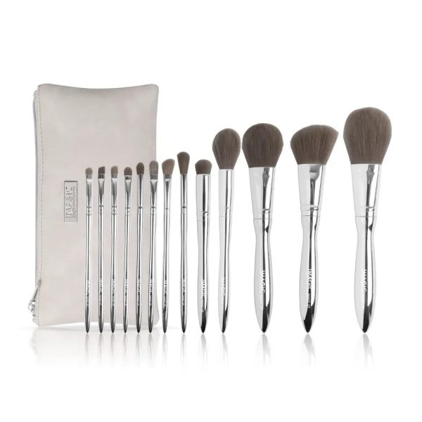 NANCY AJRAM X IMAGIC 13 Pcs Cosmetic Makeup Brushes Set with Bag, Nylon Hair (Pack of 13)