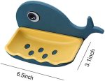HYLOL Soap Stand Holder for Bathroom Kitchen Sink Magic Stickers Wall Mounted (Pack of 2 Pcs) Soap Dish Holder, Fish Design Random Color(Plastic) - Image 2