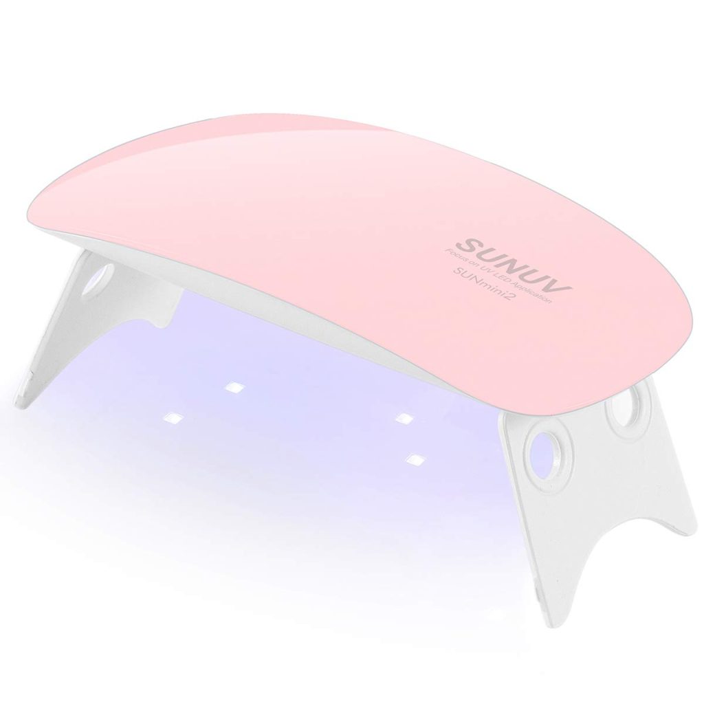 SUNUV Uv Nail Lamp,Sun Mini2 6W Led Nail Lamp For Gel Polish With 2 Timing Setting (45S/60S, Pink)