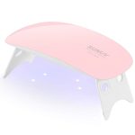 SUNUV Uv Nail Lamp,Sun Mini2 6W Led Nail Lamp For Gel Polish With 2 Timing Setting (45S/60S, Pink)