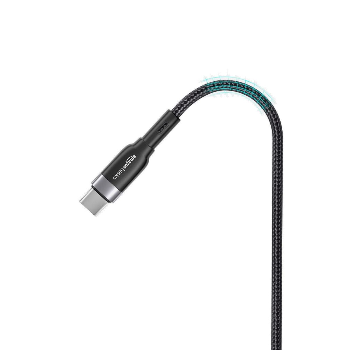 amazon basics Braided Usb Type C To Type C 60W Fast Charging Data Cable For Smartphone (Black 1.2 Meter) - Image 5