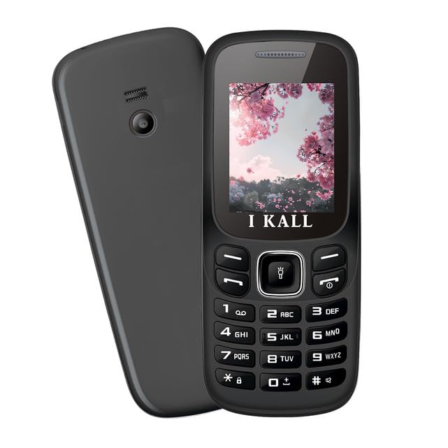 IKALL K16 Keypad Feature Phone – 1.8” Display, Dual SIM Support, 1000mAh Battery, Expandable Storage, FM Radio, Bluetooth, and Ideal for Easy Connectivity and Daily Use (Raven Black)