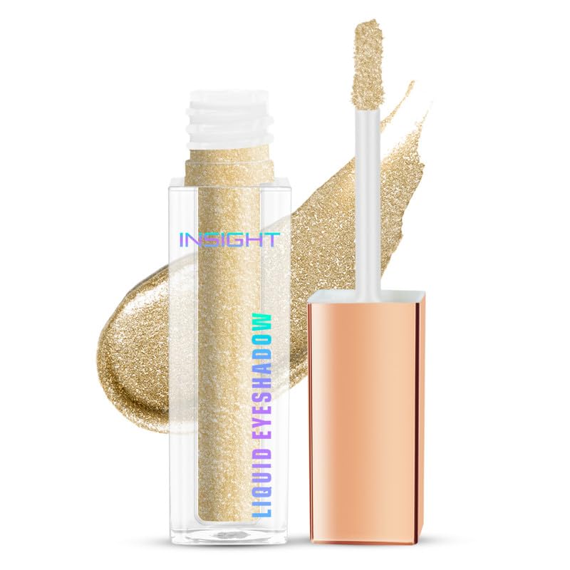 Insight Cosmetics Liquid Eyeshadow | Waterproof | Smooth Glide Formula | Highly Pigmented Eyeshadow With Radiant Shimmer Finish | Non-Transfer, Insta Dry, Long Wearing Eyeshadow(3 gm), Shows Topper| multicoloured