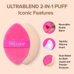 Daily Life Forever52 Ultrablend 2-in-1 Puff & Sponge – MSP010 | Dual-Sided Tool for Setting, Baking, Blending & Retouching | Soft Powder Puff + Suede Blender for Flawless Finish - Image 4