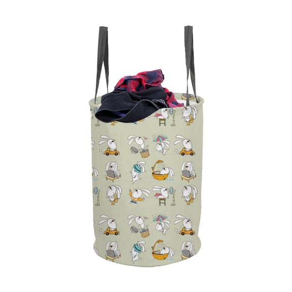 PrettyKrafts 45L Laundry Basket for Clothes with Lid | Laundry Bag Foldable | Laundry Bag for Clothes | Clothes Basket | Basket for Clothes Storage | Toy Storage Basket (36x36x45cm, Grey)