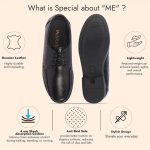 FAUSTO Men's Genuine Leather Formal Lace Up Moccasins Derby Shoes for Office|Memory Cushion Work Shoes Lace-Ups - Image 4