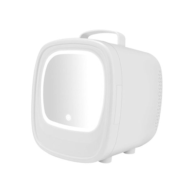 ARTISOUL® Skincare Fridge 6L with Led Makeup Mirror Mini Fridge for Food Skincare White Car Home Use | Major Appliances | Refrigerators & Freezers | Mini Fridges