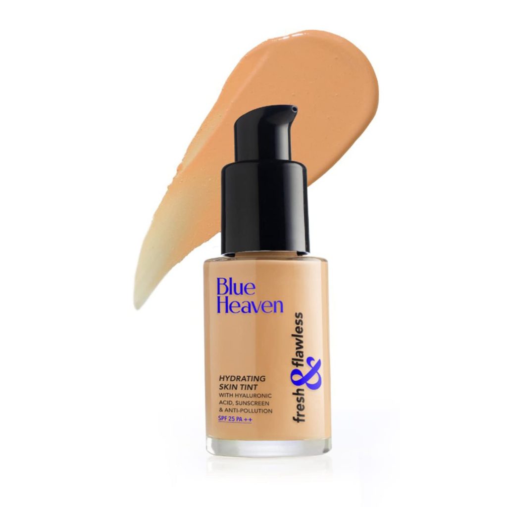 Blue Heaven Fresh&Flawless Lotion For All Skin Types,Hydrating Skin Tint Serum Foundation Medium Coverage For All Skin Types,Natural,28Ml With Hyaluronic Acid&Spf,Antipollution,Antioxidant,Pack Of 1