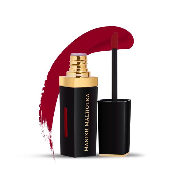 MyGlamm Manish Malhotra Soiree Liquid Matte Lipstick - 04 Night Aura (Maroon Shade) | Long Lasting, Transfer-resistant With Vitamin E (7g)