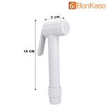 BonKaso HF Classic ABS Health Faucet with high Pressure 1 metre PVC Tube and Hook(White) - Jet Spray for Toilet - Image 5