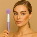 LUVCOSMETIX 17-Piece Makeup Brush & Sponge Set – Includes 13 Premium Synthetic Brushes for Foundation, Powder, Concealer, Blush & Eyeshadow, Plus 4 Soft Blending Sponges With Pouch (Purple) - Image 5