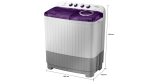 Samsung 7 Kg Inverter 5 Star Semi-Automatic Top Load Washing Machine Appliance, Top Load (WT70M3200HL/TL, Light Grey, Air turbo drying) - Image 2