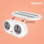 Goldmedal Wall-E-3 Pin Plug Travel Adaptor with Mobile Stand | Universal Sockets | Multiplug for Home & Office Appliances | Supports 2-Pin & 3-Pin Plugs (Pack of 1) - White - Image 9