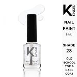 KINDED Nail Paint Long Lasting Lacquer Quick Drying Nail Polish Enamel for Girls Women With One Coat Single Stroke Application (9 ml, Glossy Finish, Shade 28 Old School Top & Base Coat) - Image 2