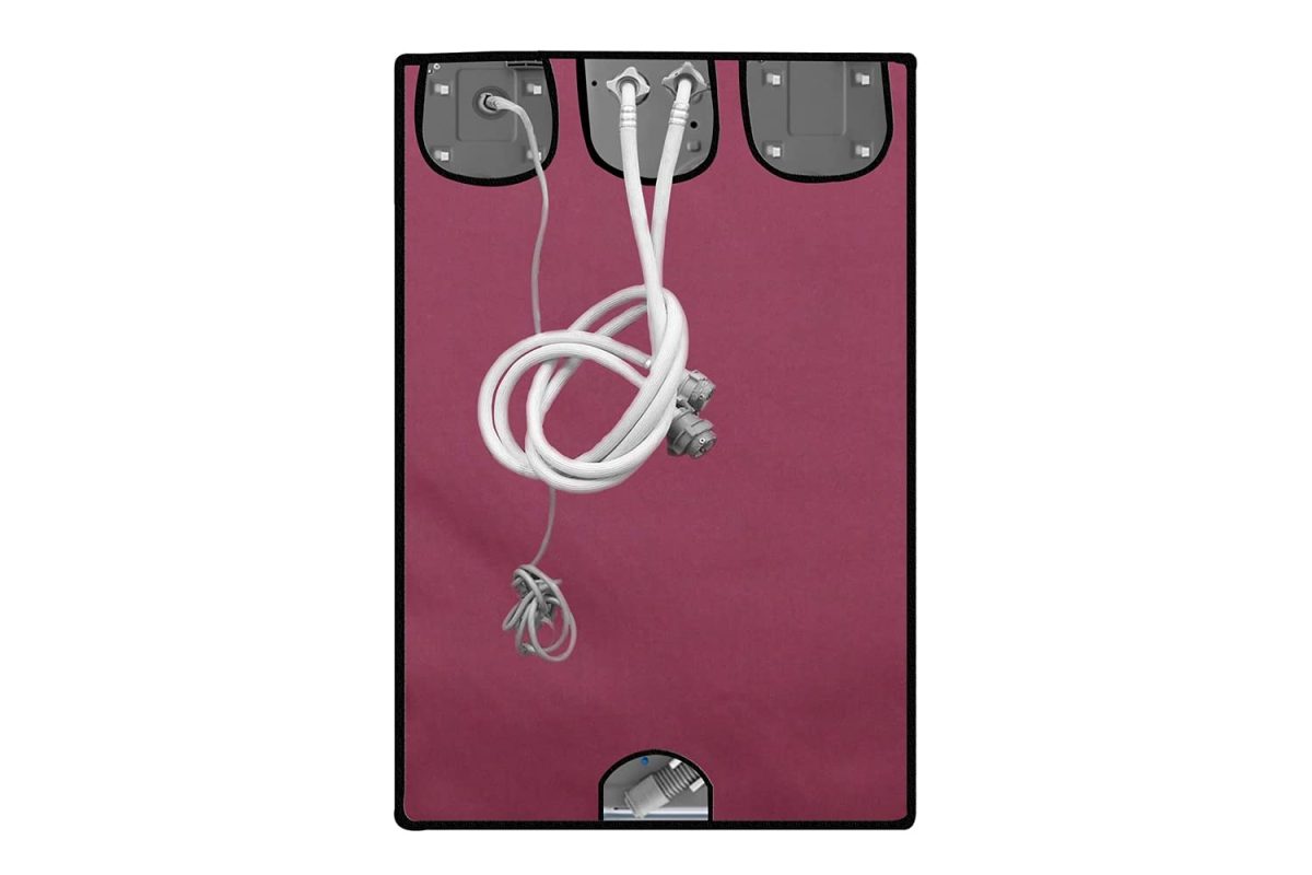 Stylista Washing Machine Cover Compatible for Samsung 8 kg WW80K5210WW Front Load Maroon - Image 6