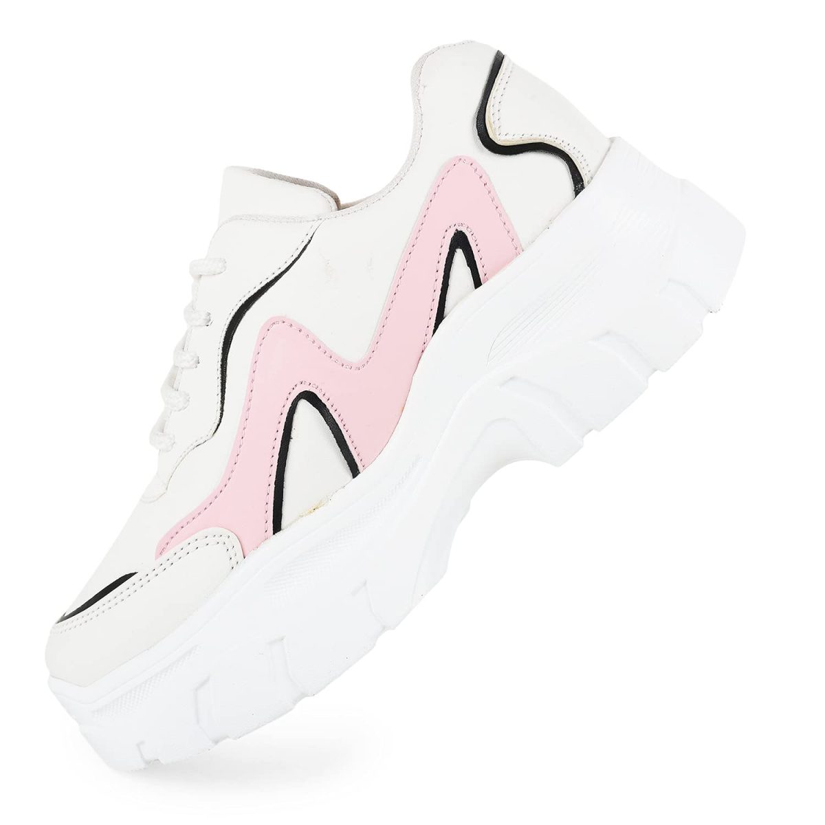 Vendoz Women Premium White Casual Shoes Sneakers - Image 4